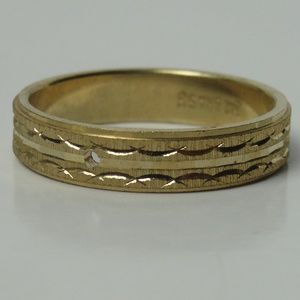 Men's Brass Ring-ETCHED MIRROR Sz 10 #18